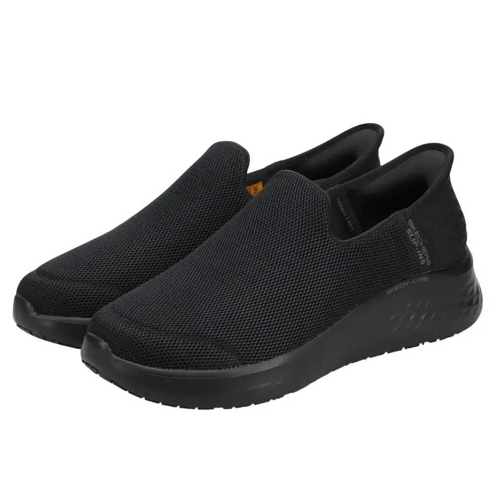 Skechers Womens Slip-Ins Lite Pro Work Sneakers Size 6 Black Slip Resistant NIB